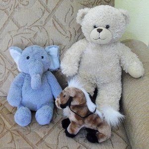 Build-A-Bear+2 plush for kids room,clean (#EV865)